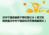 汉中宁强县最新干部任前公示（胡卫东 陕西省汉中市宁强县经济贸易局副局长）