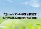 华为mate30nfc感应区在哪里（华为mate30nfc感应区在哪里）