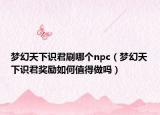 梦幻天下识君刷哪个npc（梦幻天下识君奖励如何值得做吗）