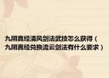 九阴真经清风剑法武技怎么获得（九阴真经兑换流云剑法有什么要求）