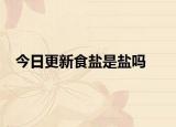 今日更新食盐是盐吗