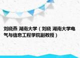 刘晓燕 湖南大学（刘晓 湖南大学电气与信息工程学院副教授）