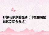 印象与映象的区别（印象和映象的区别简介介绍）