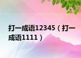 打一成语12345（打一成语1111）