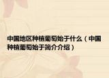 中国地区种植葡萄始于什么（中国种植葡萄始于简介介绍）