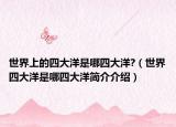 世界上的四大洋是哪四大洋?（世界四大洋是哪四大洋简介介绍）