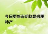 今日更新崇明糕是哪里特产