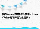 手机itunes打不开怎么回事（itunes下载却打不开是怎么回事）