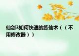 仙剑3如何快速的练仙术（（不用修改器））