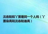 沈春阳和丫蛋是同一个人吗（丫蛋身高和沈春阳谁高）