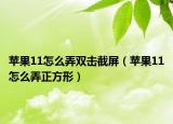 苹果11怎么弄双击截屏（苹果11怎么弄正方形）