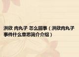 洪欣 肉丸子 怎么回事（洪欣肉丸子事件什么意思简介介绍）
