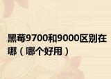 黑莓9700和9000区别在哪（哪个好用）