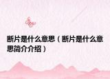断片是什么意思（断片是什么意思简介介绍）