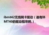ibmt42无线网卡驱动（谁有IBMT40的驱动程序啊,）