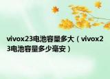 vivox23电池容量多大（vivox23电池容量多少毫安）