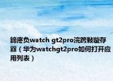 鍗庝负watch gt2pro浣跨敤璇存槑（华为watchgt2pro如何打开应用列表）