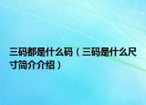 三码都是什么码（三码是什么尺寸简介介绍）