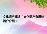 文化遗产概述（文化遗产有哪些简介介绍）