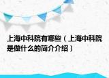 上海中科院有哪些（上海中科院是做什么的简介介绍）