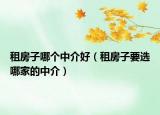 租房子哪个中介好（租房子要选哪家的中介）
