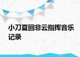 小刀夏回非云指挥音乐记录