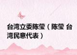 台湾立委陈莹（陈莹 台湾民意代表）