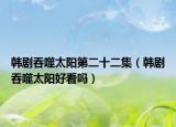 韩剧吞噬太阳第二十二集（韩剧吞噬太阳好看吗）