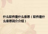 什么软件是什么意思（软件是什么意思简介介绍）