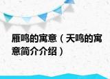 雁鸣的寓意（天鸣的寓意简介介绍）