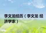 李文龙经历（李文龙 经济学家）