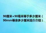 90厘米+90毫米等于多少厘米（90mm等余多少厘米简介介绍）