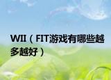 WII（FIT游戏有哪些越多越好）