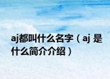 aj都叫什么名字（aj 是什么简介介绍）