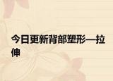 今日更新背部塑形—拉伸