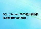 SQL（Server 2005的开发版和标准版有什么区别啊）