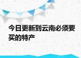 今日更新到云南必须要买的特产