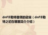 dnf卡勒特首领的徽章（dnf卡勒特之初在哪里简介介绍）