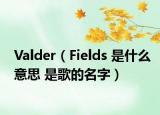 Valder（Fields 是什么意思 是歌的名字）