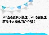20马赫是多少时速（20马赫的速度是什么概念简介介绍）