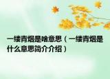 一缕青烟是啥意思（一缕青烟是什么意思简介介绍）