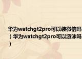 华为watchgt2pro可以装微信吗（华为watchgt2pro可以游泳吗）