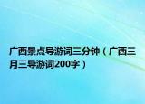 广西景点导游词三分钟（广西三月三导游词200字）
