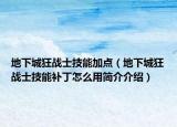 地下城狂战士技能加点（地下城狂战士技能补丁怎么用简介介绍）