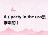 A（party in the usa是谁唱的）