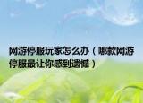 网游停服玩家怎么办（哪款网游停服最让你感到遗憾）