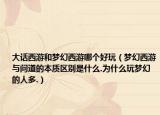 大话西游和梦幻西游哪个好玩（梦幻西游与问道的本质区别是什么.为什么玩梦幻的人多.）