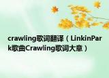 crawling歌词翻译（LinkinPark歌曲Crawling歌词大意）