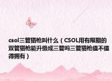 csol三管猎枪叫什么（CSOL用有限期的双管猎枪能升级成三管吗三管猎枪值不值得拥有）
