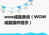 wow成就查询（WOW成就插件提示）